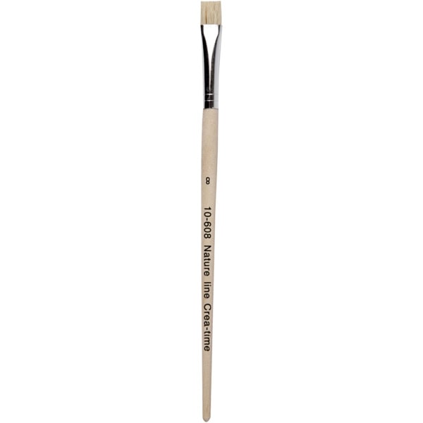 Nature Line Pinsel, Nr. 8, L 18,5 cm, B 10 mm, Flach, 12 Stk/ 1 Pck