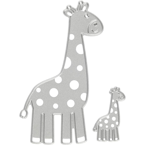 Stanz- und Prägeformen, Giraffe, Größe 54x92+21x35 mm, 1 Stk