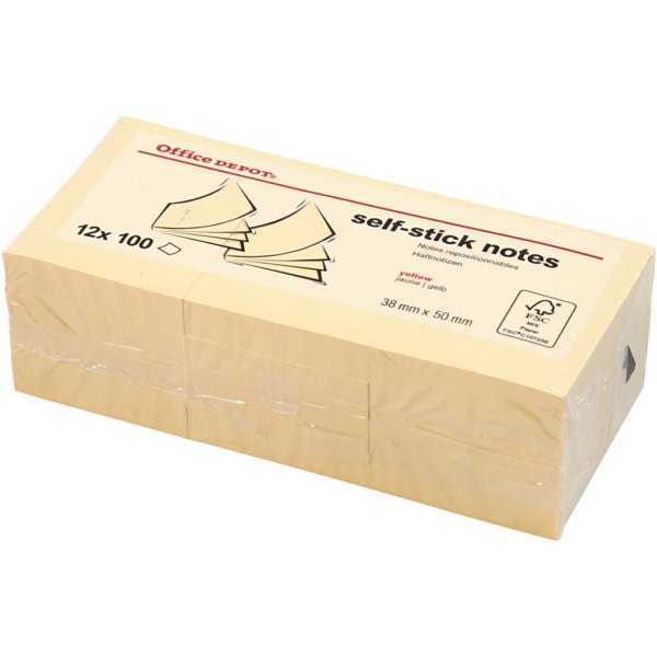 Haftnotizzettel, Größe 38x50 mm, 12 Stk/ 1 Pck – Bild 2
