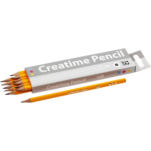 Schulbleistift, L 17,5 cm, Stärke HB, Dicke 7 mm, Mine 2 mm, 12 Stk/ 1 Pck