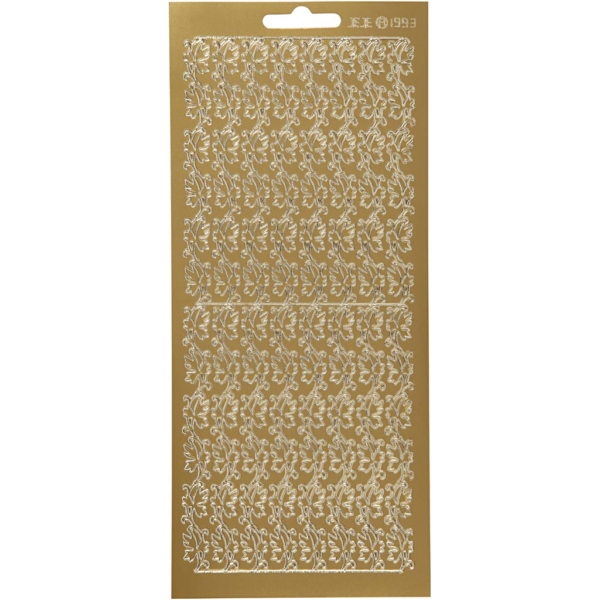 Sticker, Bordüren, 10x23 cm, Gold, 1 Bl.