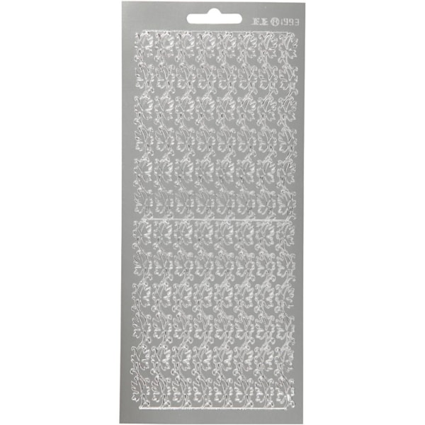 Sticker, Bordüren, 10x23 cm, Silber, 1 Bl.
