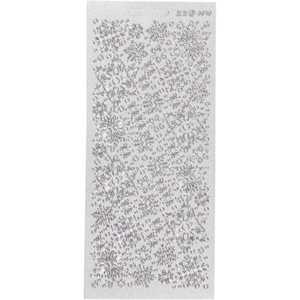 Sticker, Schneeflocken, 10x23 cm, Silber, 1 Bl.
