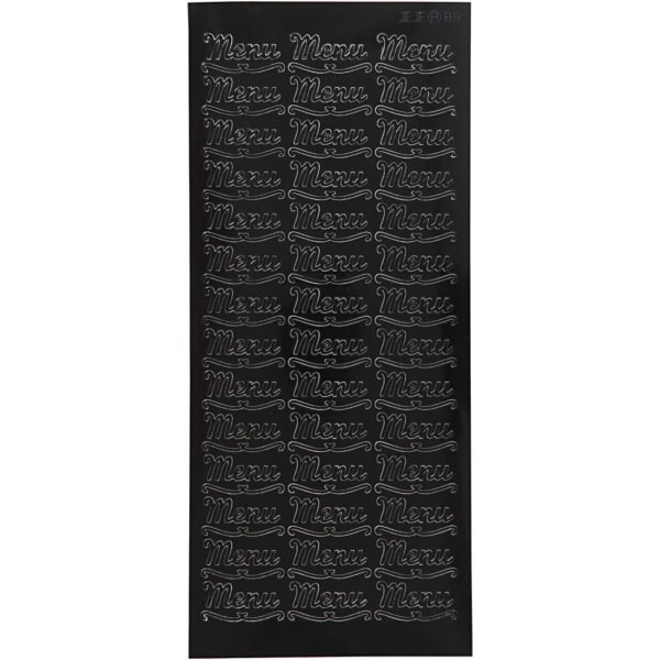 Sticker, 10x23 cm, Schwarz, 1 Bl.