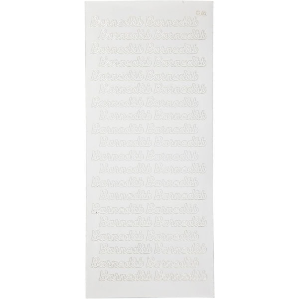 Sticker, 10x23 cm, Weiß, 1 Bl.