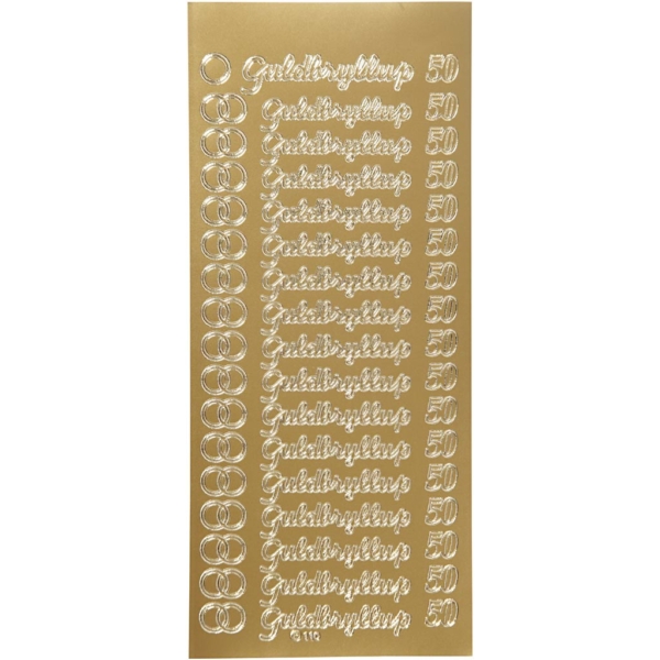 Sticker, 10x23 cm, Gold, 1 Bl.