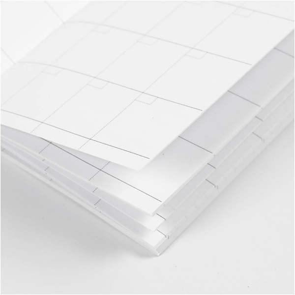 Notizblock, Größe 9,5x16,6 cm, 34 , 100 g, Weiß, 1 Stk – Bild 4