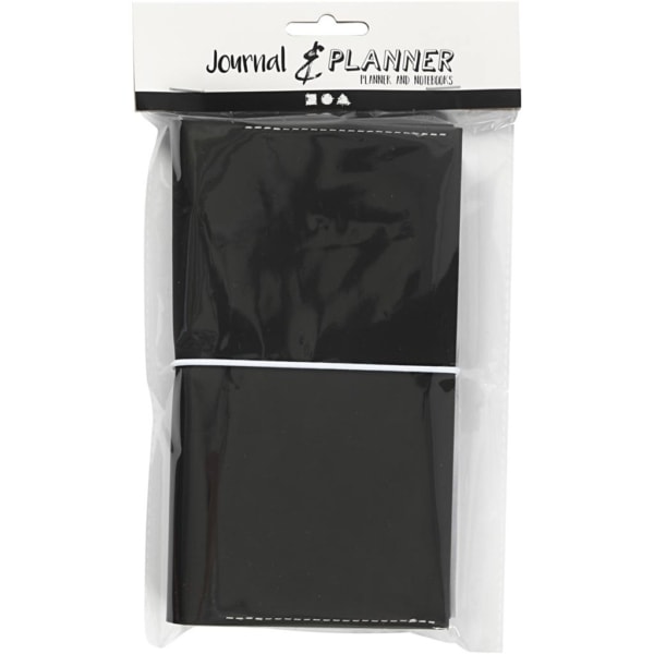 Kalender/Planer, Größe 10x18x1,5 cm, mit elastischem Verschluss, Schwarz, 1 Stk – Bild 4