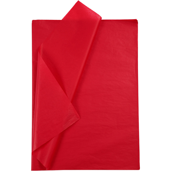 Seidenpapier, 50x70 cm, 14 g, Rot, 10 Bl./ 1 Pck