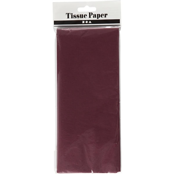 Seidenpapier, 50x70 cm, 14 g, Bordeaux, 10 Bl./ 1 Pck – Bild 2