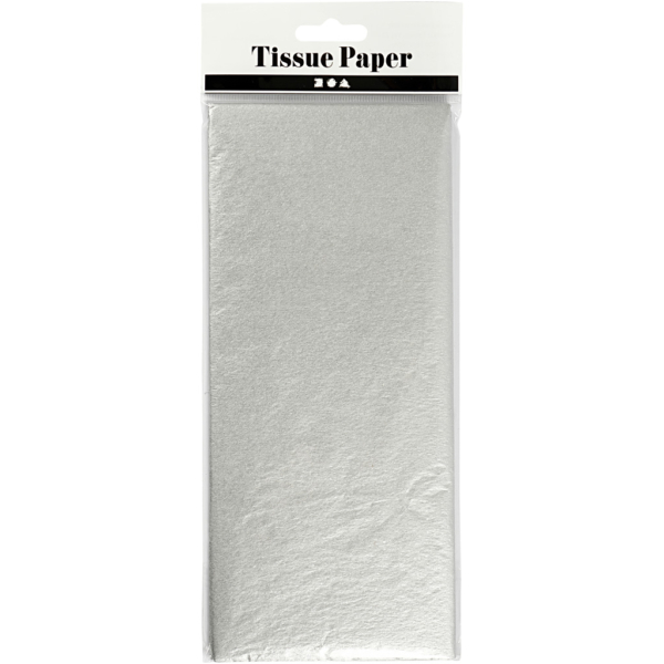 Seidenpapier, 50x70 cm, 14 g, Silber, 6 Bl./ 1 Pck – Bild 2