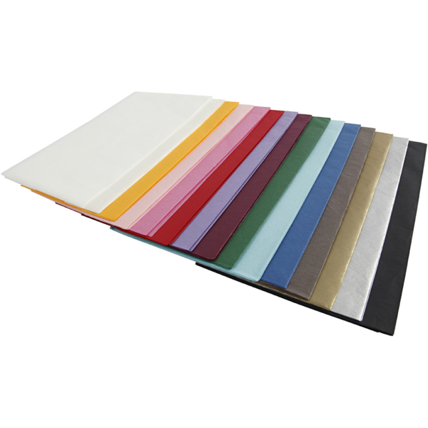 Seidenpapier, 50x70 cm, 14 g, Sortierte Farben, 15x2 Bl./ 1 Pck – Bild 3