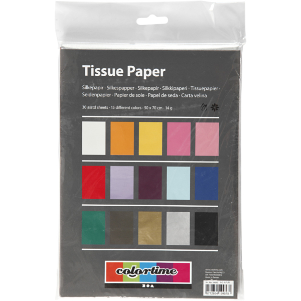 Seidenpapier, 50x70 cm, 14 g, Sortierte Farben, 15x2 Bl./ 1 Pck – Bild 4