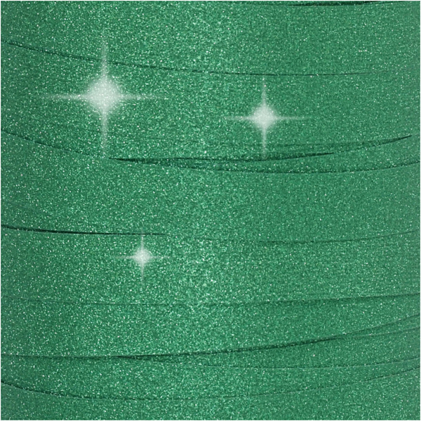 Kräuselband, B 10 mm, Glitter, Grün, 100 m/ 1 Rolle – Bild 3
