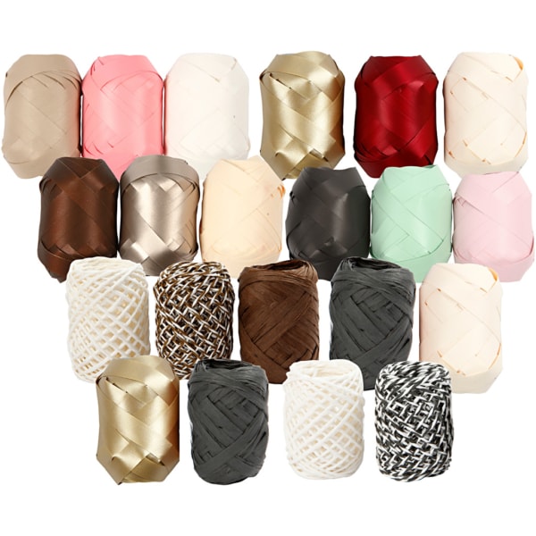 Geschenkband, B 10 mm, Perlmuttbeige, 12x3 Rolle/ 1 Pck