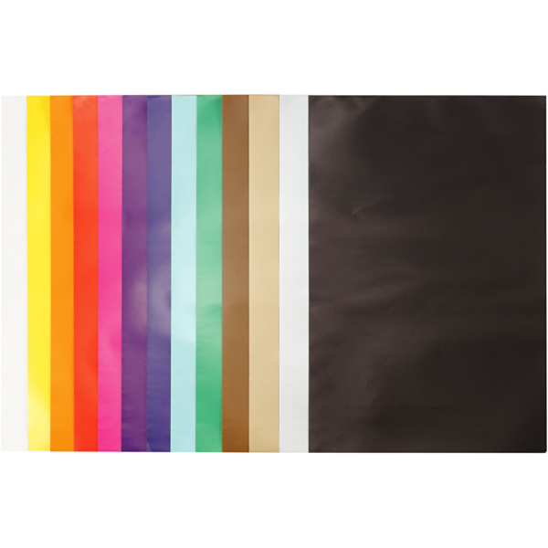 Glanzpapier, 24x32 cm, 80 g, Sortierte Farben, 50 Bl./ 1 Pck