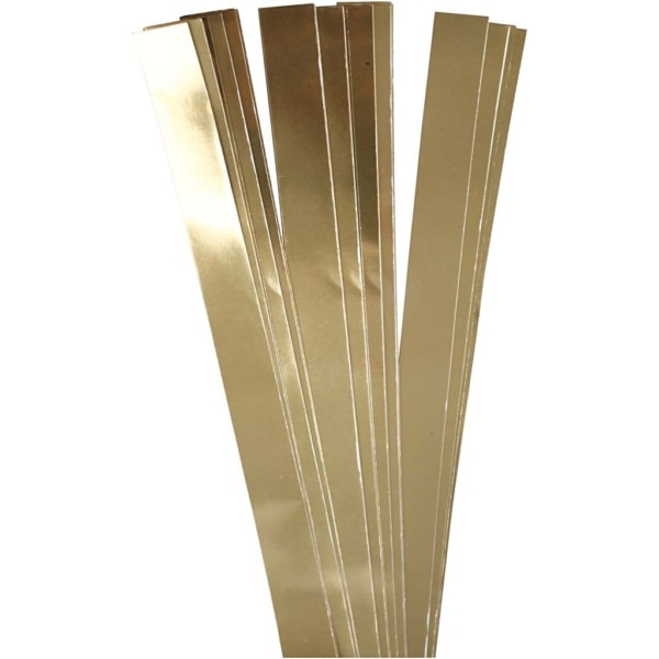 Papierstreifen für Sterne, L 73 cm, D 11,5 cm, B 25 mm, Gold, 100 Streifen/ 1 Pck – Bild 2