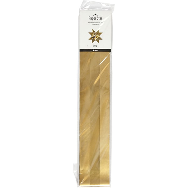 Papierstreifen für Sterne, L 73 cm, D 11,5 cm, B 25 mm, Gold, 100 Streifen/ 1 Pck – Bild 3