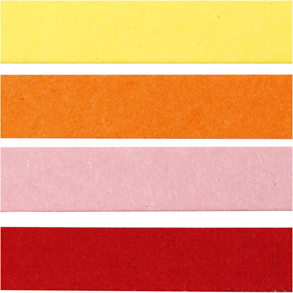 Quilling-Streifen, L 78 cm, B 5 mm, 120 g, Orange, Pink, Rot, Gelb, 100 Stk/ 1 Pck – Bild 10
