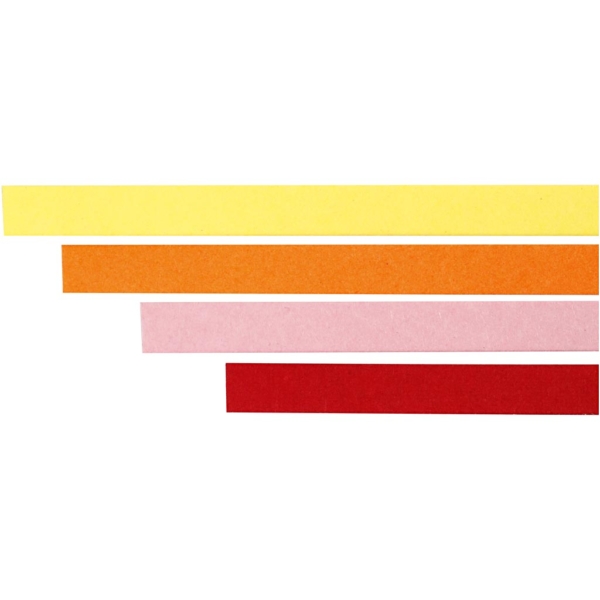 Quilling-Streifen, L 78 cm, B 5 mm, 120 g, Orange, Pink, Rot, Gelb, 100 Stk/ 1 Pck – Bild 11