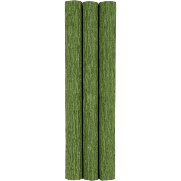 Krepppapier, 25x60 cm, Kreppanteil: 180%, 105 g, Lindgrün, 3 Bl./ 1 Pck