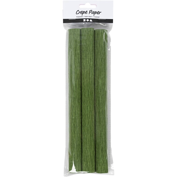 Krepppapier, 25x60 cm, Kreppanteil: 180%, 105 g, Lindgrün, 3 Bl./ 1 Pck – Bild 2