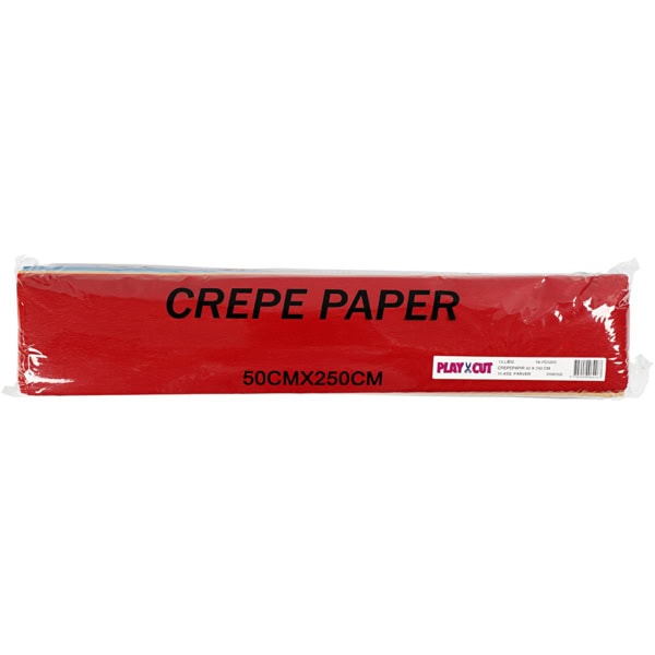 Krepppapier, L 2,5 m, B 50 cm, 22 g, Sortierte Farben, 15 Lage/ 1 Pck – Bild 2