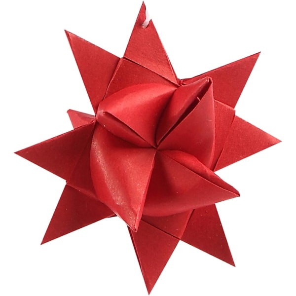 Papierstreifen für Sterne, L 45 cm, B 15 mm, D 6,5 cm, Rot, 500 Streifen/ 1 Pck – Bild 2