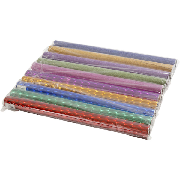 Dekofolie - Sortiment, B 35 cm, Dicke 30+110 my, Sortierte Farben, 10x2 m/ 1 Pck – Bild 4