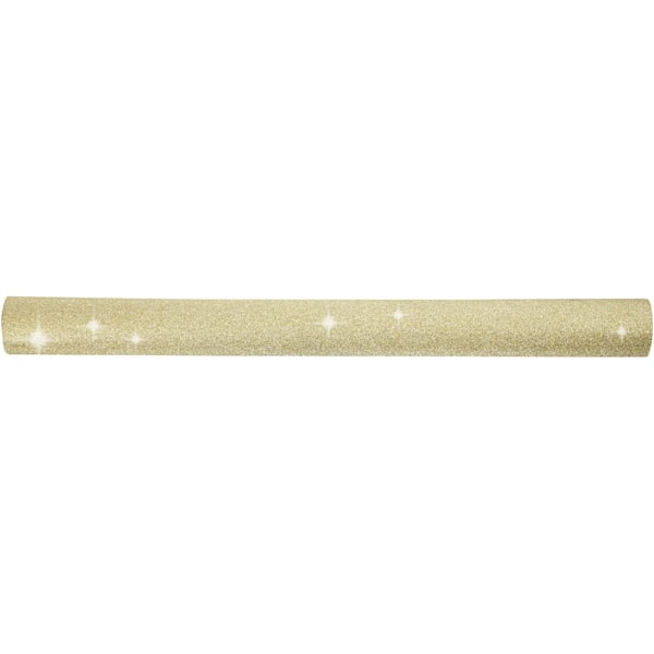 Glitzerfolie, B 35 cm, Dicke 110 my, Gold, 2 m/ 1 Rolle – Bild 2