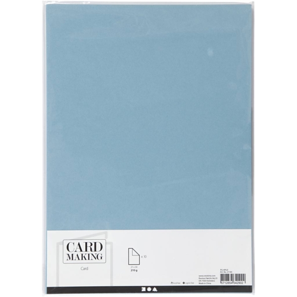 Karton, farbig, A4, 210x297 mm, 210 g, Hellblau, 10 Bl./ 1 Pck – Bild 2