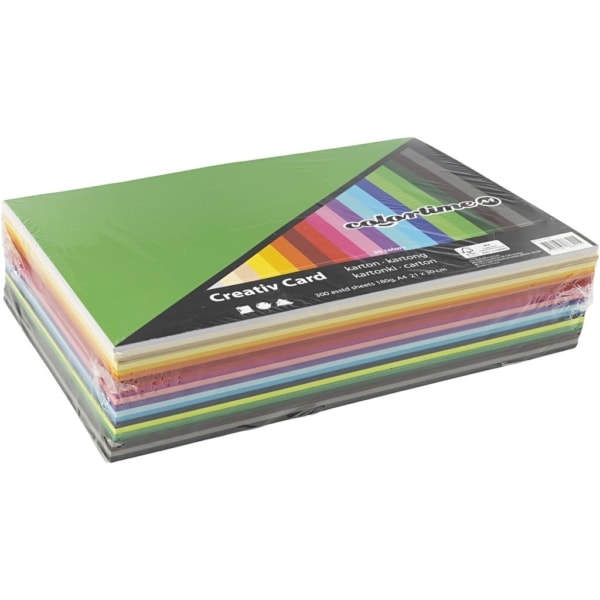 Farbkarton, A4, 210x297 mm, 180 g, Sortierte Farben, 300 Bl. sort./ 1 Pck – Bild 2