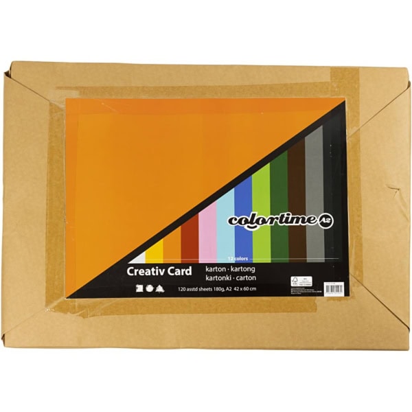 Farbkarton, A2, 420x594 mm, 180 g, Sortierte Farben, 120 Bl. sort./ 1 Pck – Bild 3