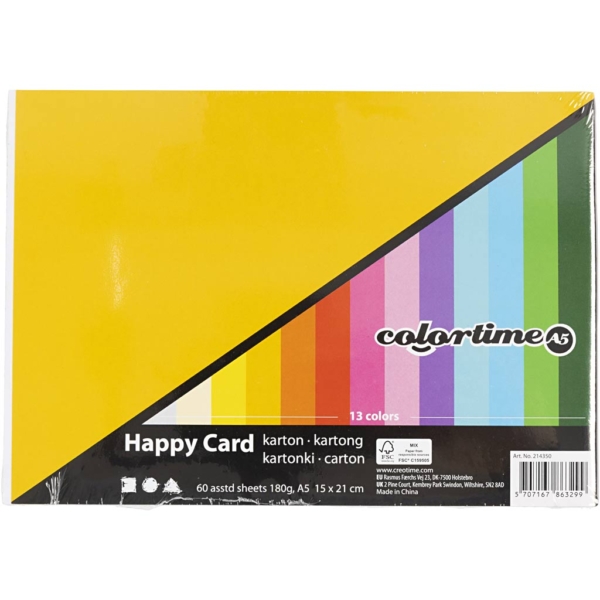 Frühlingskarton, A5, 148x210 mm, 180 g, Sortierte Farben, 60 Bl. sort./ 1 Pck – Bild 3