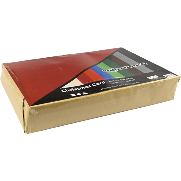 Weihnachts-Karton, A3, 297x420 mm, 180 g, Sortierte Farben, 300 Bl. sort./ 1 Pck – Bild 2