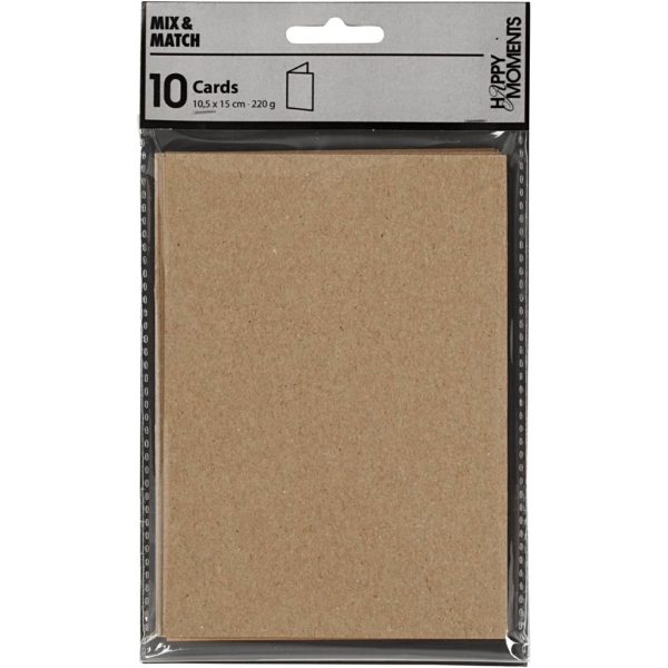 Karten, Kartengröße 10,5x15 cm, 220 g, Natur, 10 Stk/ 1 Pck – Bild 3