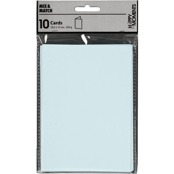 Karten, Kartengröße 10,5x15 cm, 220 g, Hellblau, 10 Stk/ 1 Pck – Bild 2