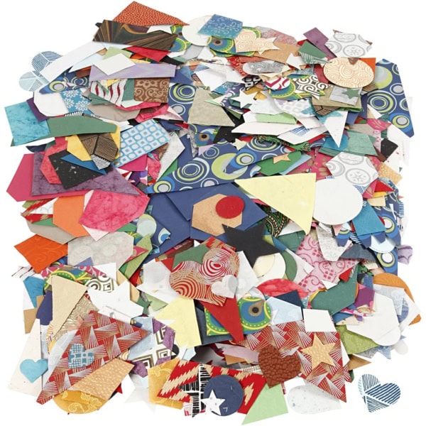 Stanzformen aus handgeschöpftem Papier - Sortiment, Größe 25-130 mm, 110 g, 500 g/ 1 Pck