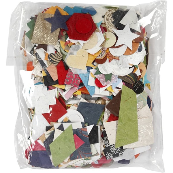 Stanzformen aus handgeschöpftem Papier - Sortiment, Größe 25-130 mm, 110 g, 500 g/ 1 Pck – Bild 4