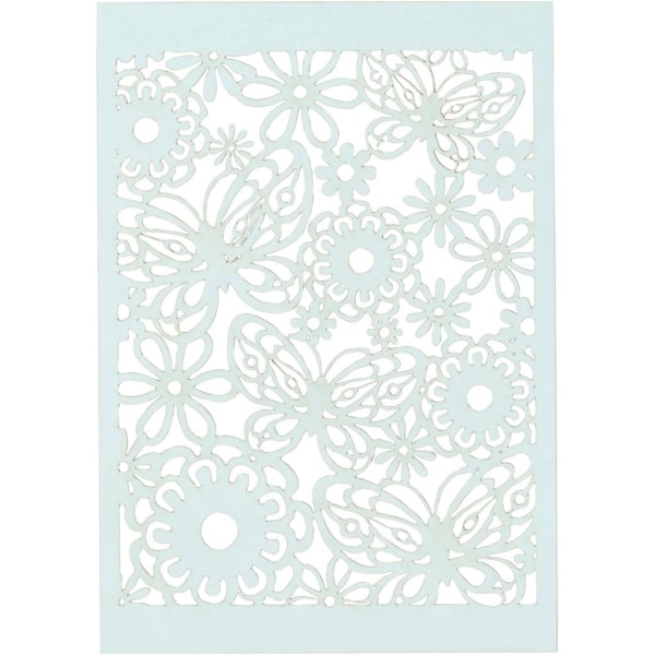 Karton mit Spitze, 10,5x15 cm, 200 g, Hellblau, 10 Stk/ 1 Pck