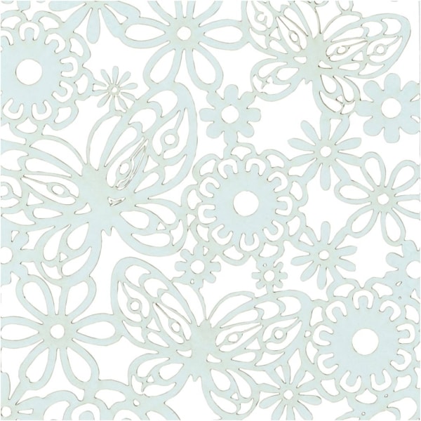 Karton mit Spitze, 10,5x15 cm, 200 g, Hellblau, 10 Stk/ 1 Pck – Bild 3