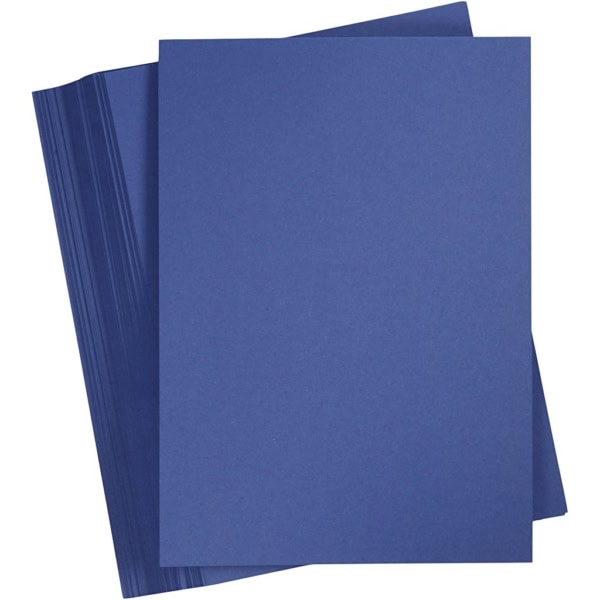Karton, farbig, A4, 210x297 mm, 180 g, Dunkelblau, 100 Bl./ 1 Pck