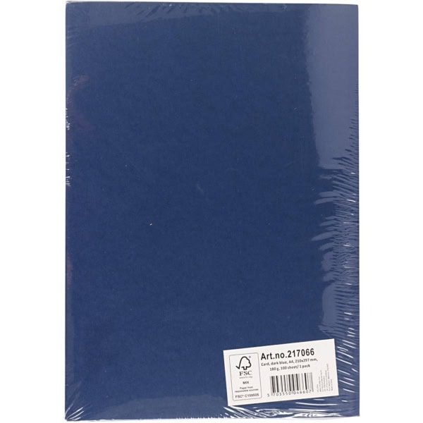 Karton, farbig, A4, 210x297 mm, 180 g, Dunkelblau, 100 Bl./ 1 Pck – Bild 4