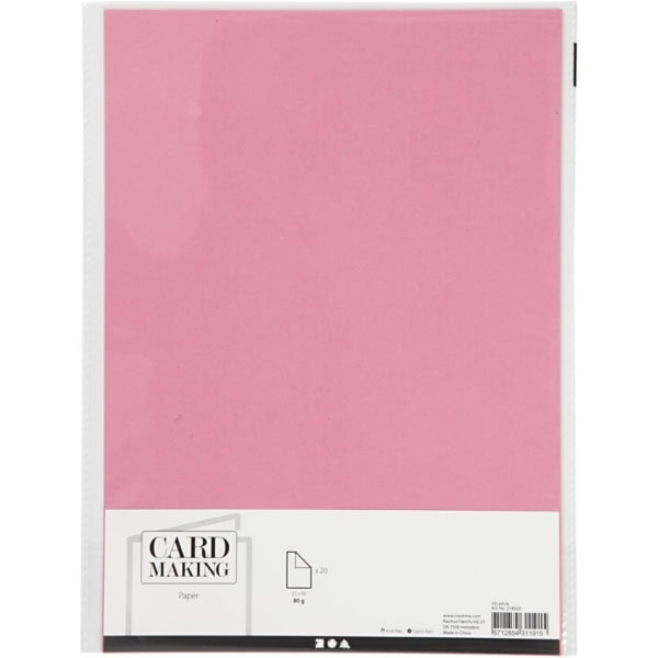 Papier, A4, 210x297 mm, 80 g, Pink, 20 Stk/ 1 Pck – Bild 2