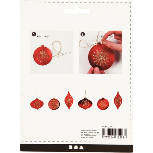 Stickkarten, Weihnachtsmotive, H 8,5-12 cm, Lochgröße 3 mm, Metallic-Gold, 8 Stk/ 1 Pck – Bild 4