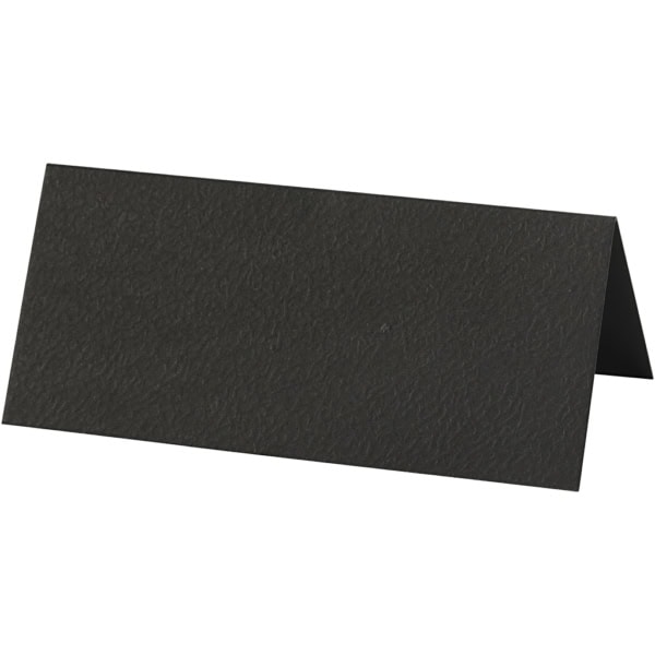 Tischkarten, Größe 9x4 cm, 220 g, Schwarz, 10 Stk/ 1 Pck