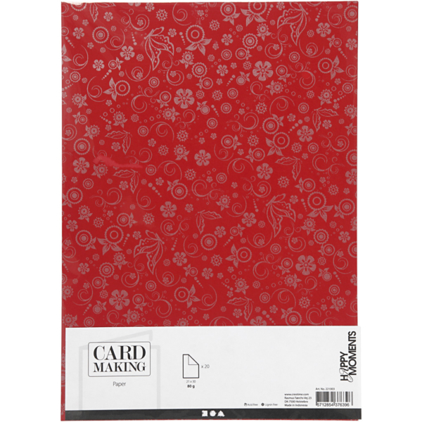 Papier, A4, 210x297 mm, 80 g, Rot, 20 Bl./ 1 Pck – Bild 2