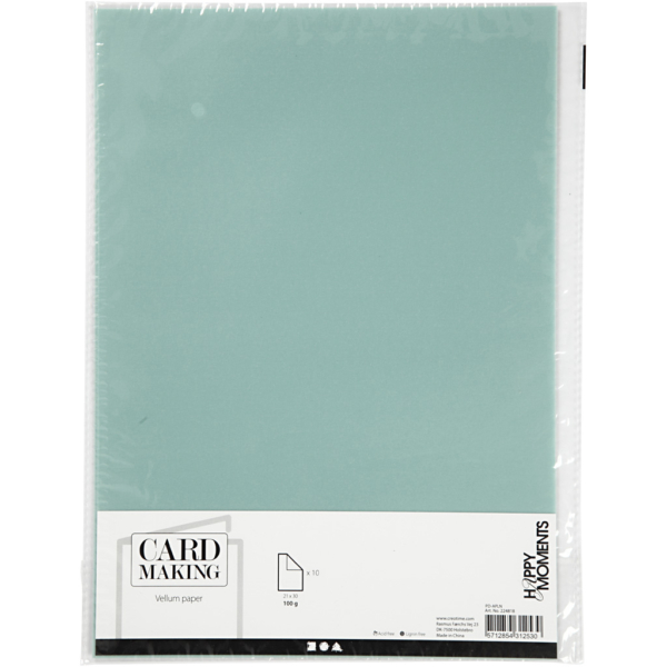 Pergamentpapier, A4, 210x297 mm, 100 g, Hellblau, 10 Bl./ 1 Pck – Bild 2