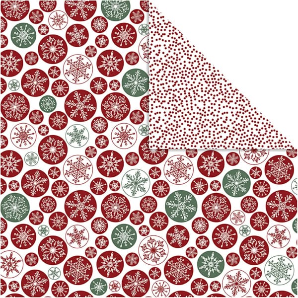 Design-Papier, Eiskristalle / Punkte, 30,5x30,5 cm, 180 g, 5 Bl./ 1 Pck