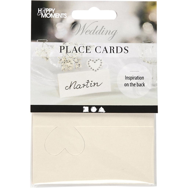 Tischkarte, Größe 8x8,5 cm, 120 g, Naturweiß, 20 Stk/ 1 Pck – Bild 2